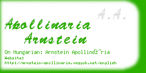 apollinaria arnstein business card